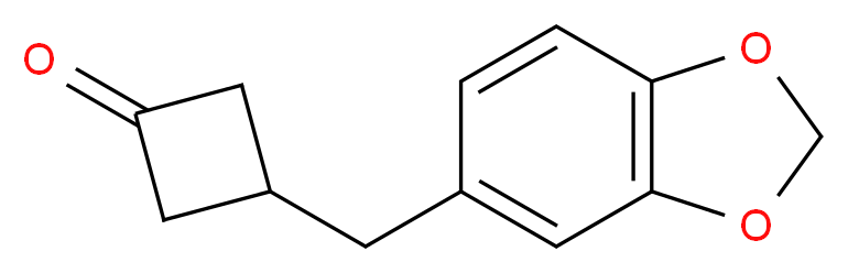 3-(2H-1,3-benzodioxol-5-ylmethyl)cyclobutan-1-one_分子结构_CAS_157020-88-7