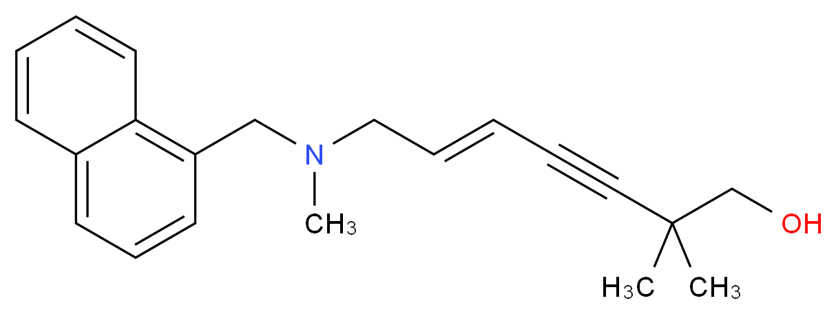 (5E)-2,2-dimethyl-7-[methyl(naphthalen-1-ylmethyl)amino]hept-5-en-3-yn-1-ol_分子结构_CAS_162227-13-6