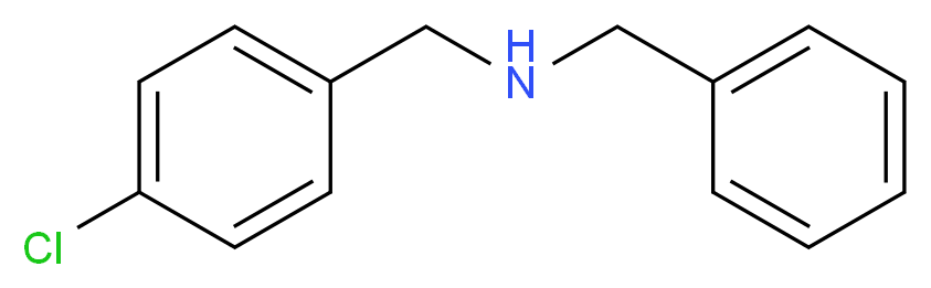 benzyl[(4-chlorophenyl)methyl]amine_分子结构_CAS_13541-00-9