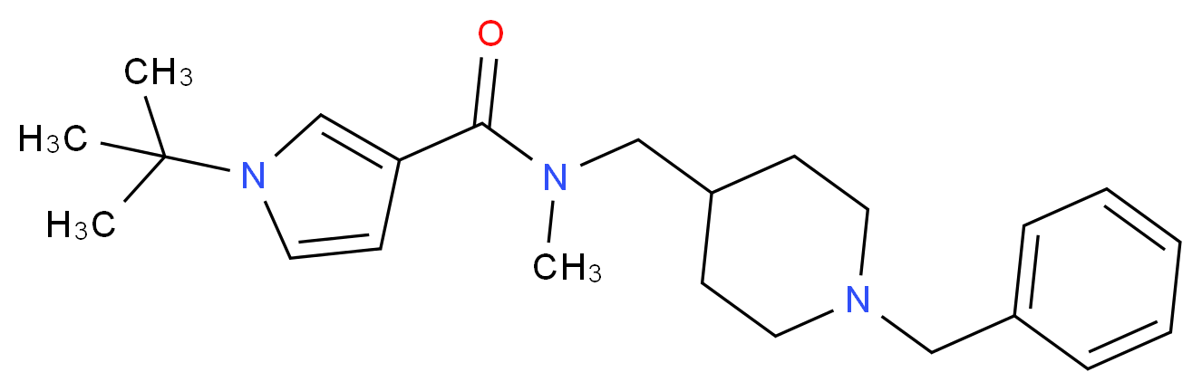 N-[(1-benzyl-4-piperidinyl)methyl]-1-tert-butyl-N-methyl-1H-pyrrole-3-carboxamide_分子结构_CAS_)