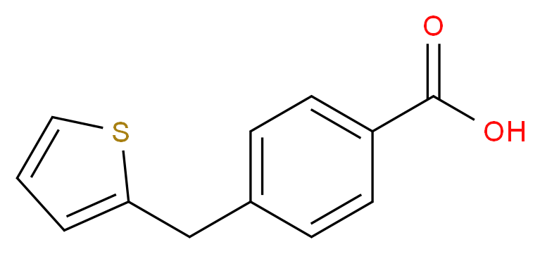 4-(thiophen-2-ylmethyl)benzoic acid_分子结构_CAS_1002727-90-3