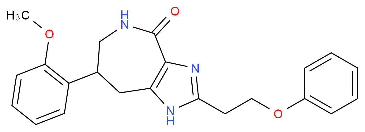 7-(2-methoxyphenyl)-2-(2-phenoxyethyl)-5,6,7,8-tetrahydroimidazo[4,5-c]azepin-4(1H)-one_分子结构_CAS_)