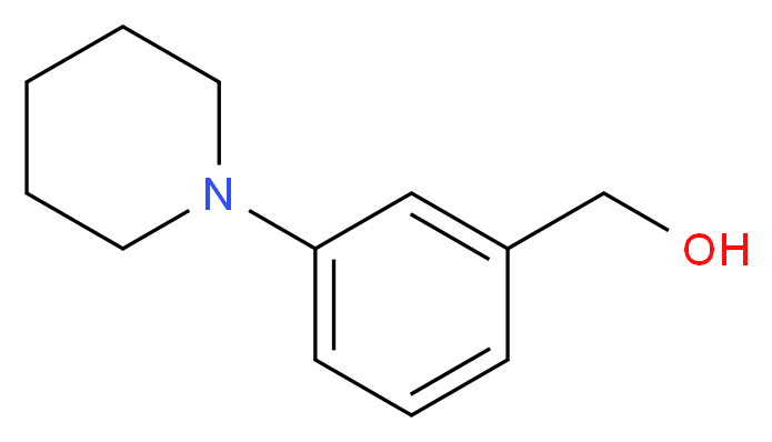 [3-(piperidin-1-yl)phenyl]methanol_分子结构_CAS_852180-58-6