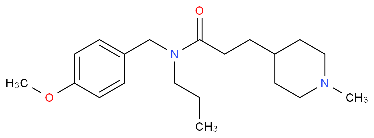N-(4-methoxybenzyl)-3-(1-methylpiperidin-4-yl)-N-propylpropanamide_分子结构_CAS_)