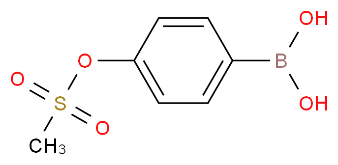 [4-(methanesulfonyloxy)phenyl]boronic acid_分子结构_CAS_957035-04-0