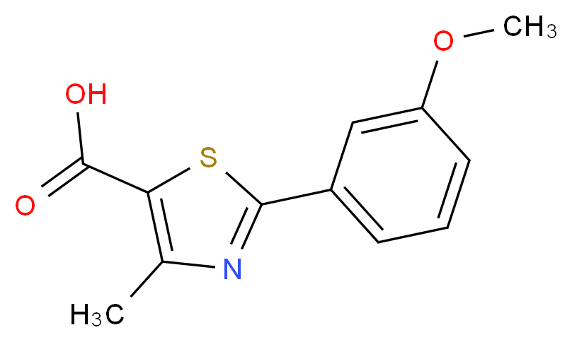 2-(3-methoxyphenyl)-4-methylthiazole-5-carboxylic acid_分子结构_CAS_)