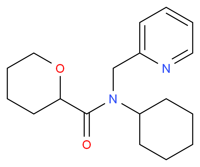N-cyclohexyl-N-(pyridin-2-ylmethyl)tetrahydro-2H-pyran-2-carboxamide_分子结构_CAS_)