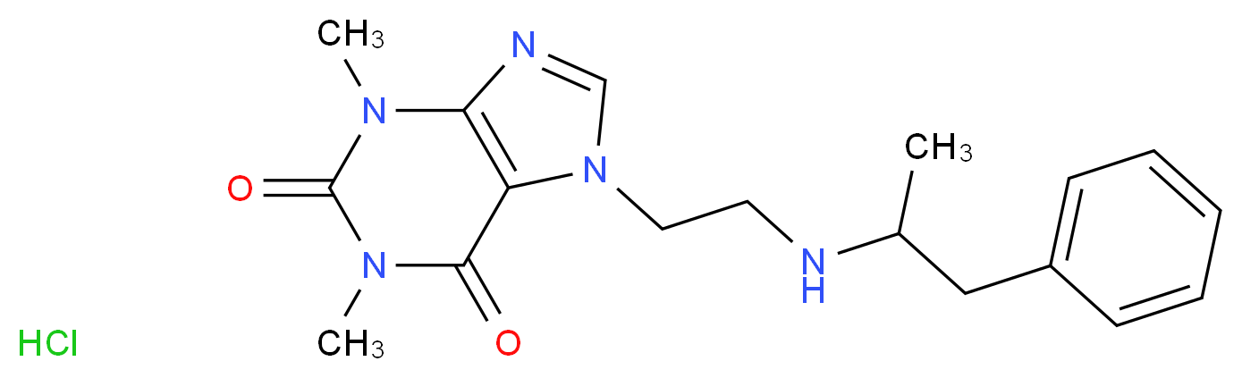 Fenethylline_分子结构_CAS_3736-08-1)