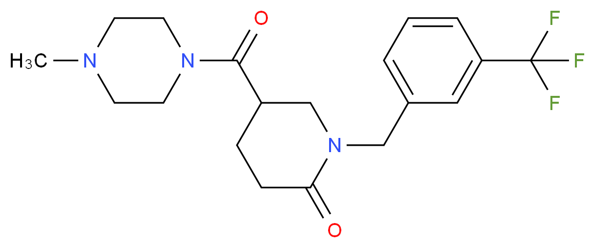 5-[(4-methyl-1-piperazinyl)carbonyl]-1-[3-(trifluoromethyl)benzyl]-2-piperidinone_分子结构_CAS_)