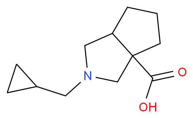 2-(cyclopropylmethyl)hexahydrocyclopenta[c]pyrrole-3a(1H)-carboxylic acid_分子结构_CAS_1142202-12-7)