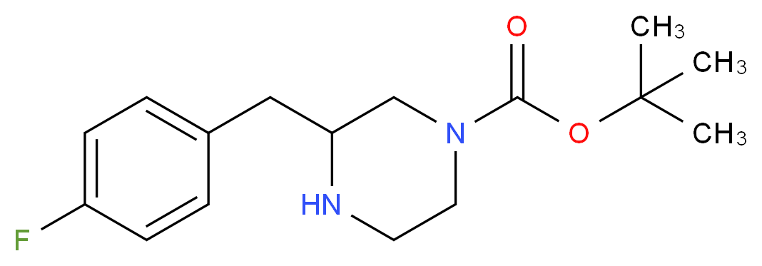 tert-butyl 3-[(4-fluorophenyl)methyl]piperazine-1-carboxylate_分子结构_CAS_886772-26-5