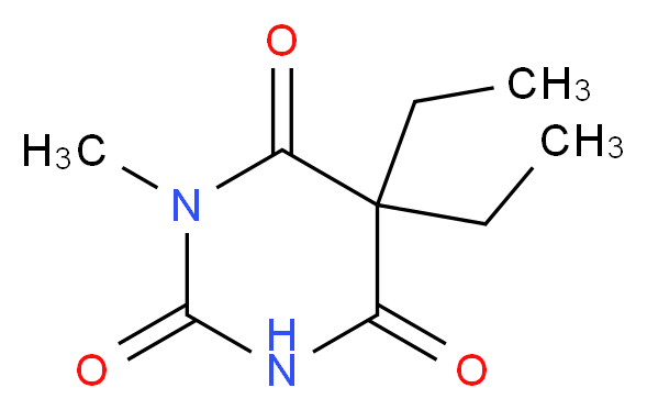 5,5-diethyl-1-methyl-1,3-diazinane-2,4,6-trione_分子结构_CAS_50-11-3