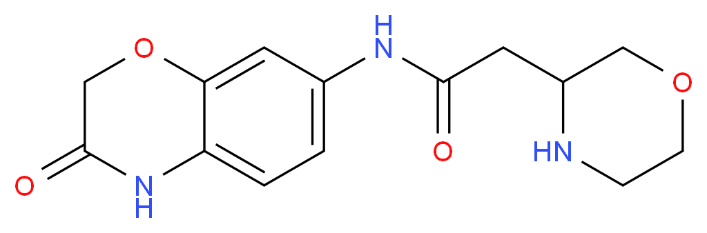 2-(3-morpholinyl)-N-(3-oxo-3,4-dihydro-2H-1,4-benzoxazin-7-yl)acetamide_分子结构_CAS_)