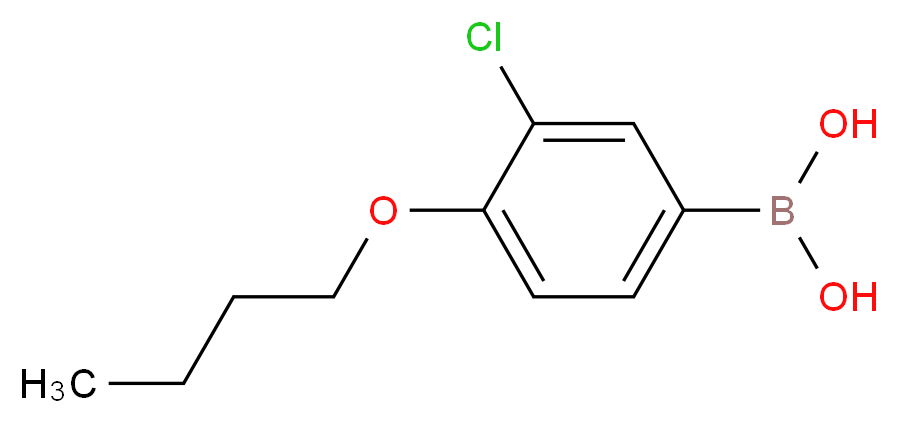 4-丁氧基-3-氯苯基硼酸_分子结构_CAS_480438-55-9)