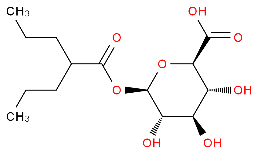 Valproic Acid β-D-Glucuronide_分子结构_CAS_60113-83-9)