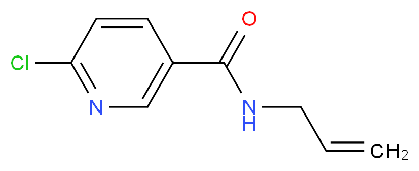 6-chloro-N-(prop-2-en-1-yl)pyridine-3-carboxamide_分子结构_CAS_915921-01-6