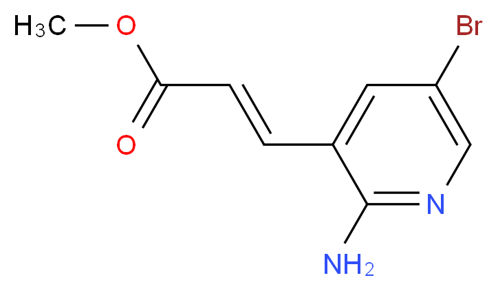 methyl 3-(2-amino-5-bromopyridin-3-yl)prop-2-enoate_分子结构_CAS_912760-74-8