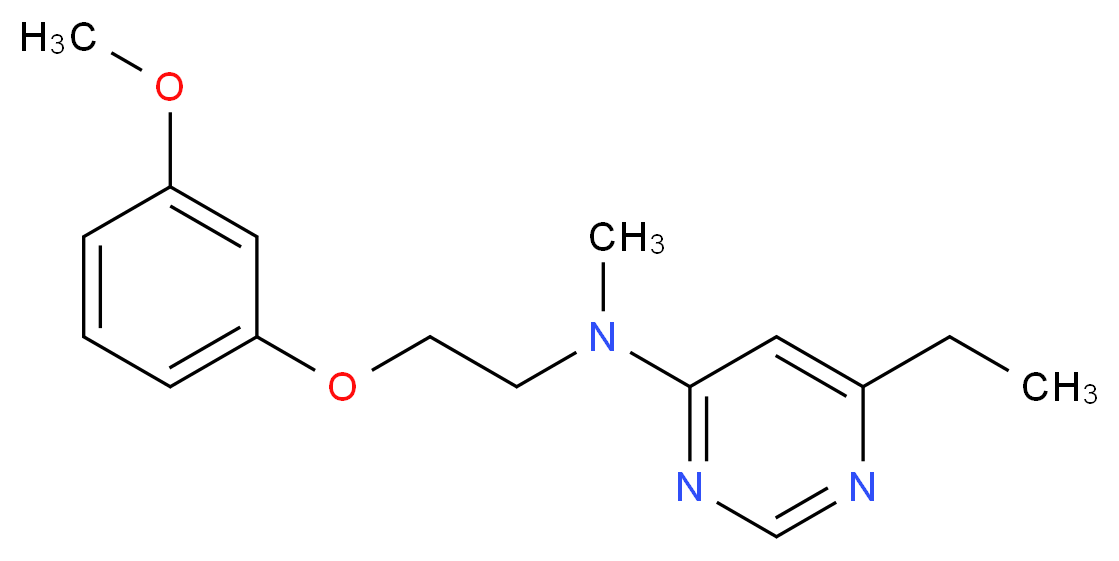 6-ethyl-N-[2-(3-methoxyphenoxy)ethyl]-N-methylpyrimidin-4-amine_分子结构_CAS_)