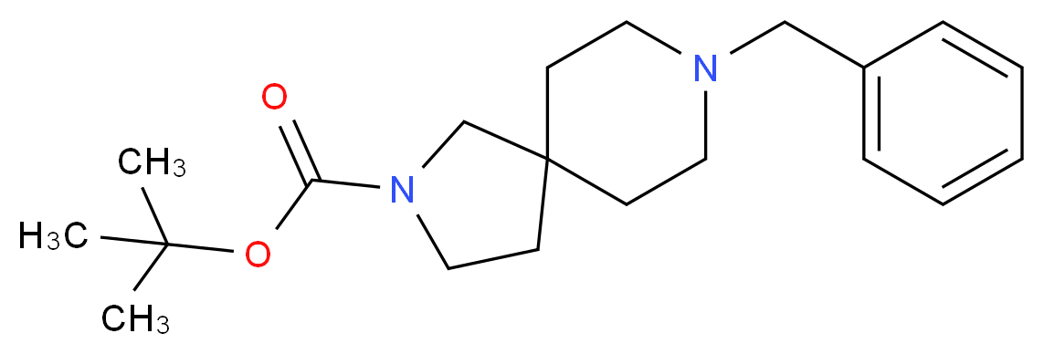 tert-butyl 8-benzyl-2,8-diazaspiro[4.5]decane-2-carboxylate_分子结构_CAS_336191-16-3