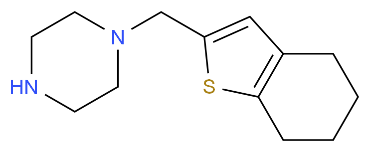 1-(4,5,6,7-tetrahydro-1-benzothiophen-2-ylmethyl)piperazine_分子结构_CAS_)