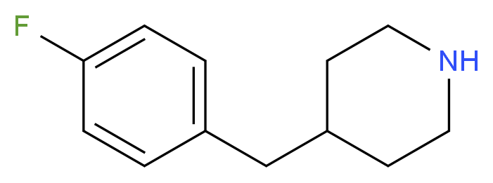 4-[(4-fluorophenyl)methyl]piperidine_分子结构_CAS_92822-02-1