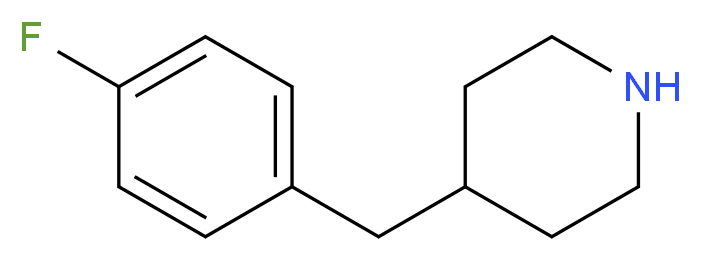 4-(4-FLUOROBENZYL)PIPERIDINE_分子结构_CAS_92822-02-1)