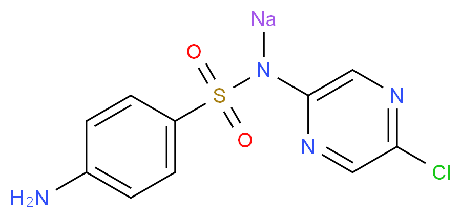 4-amino-N-(5-chloropyrazin-2-yl)-N-sodiobenzene-1-sulfonamide_分子结构_CAS_23307-72-4