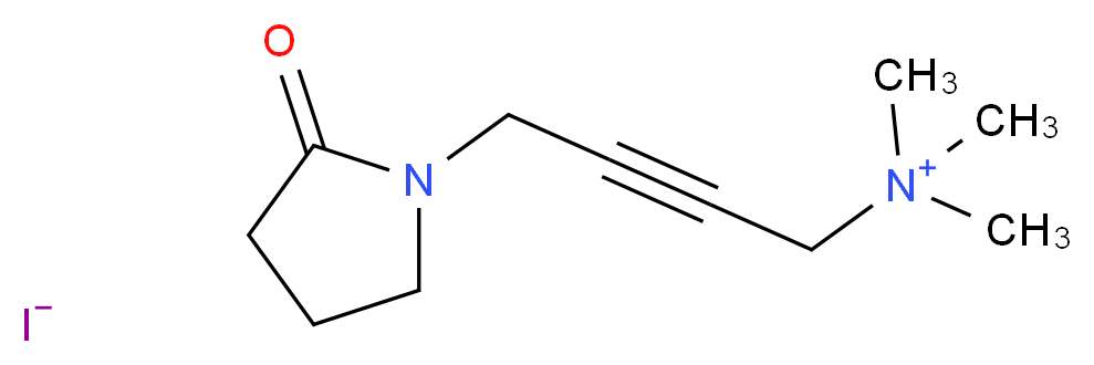 trimethyl[4-(2-oxopyrrolidin-1-yl)but-2-yn-1-yl]azanium iodide_分子结构_CAS_63939-65-1