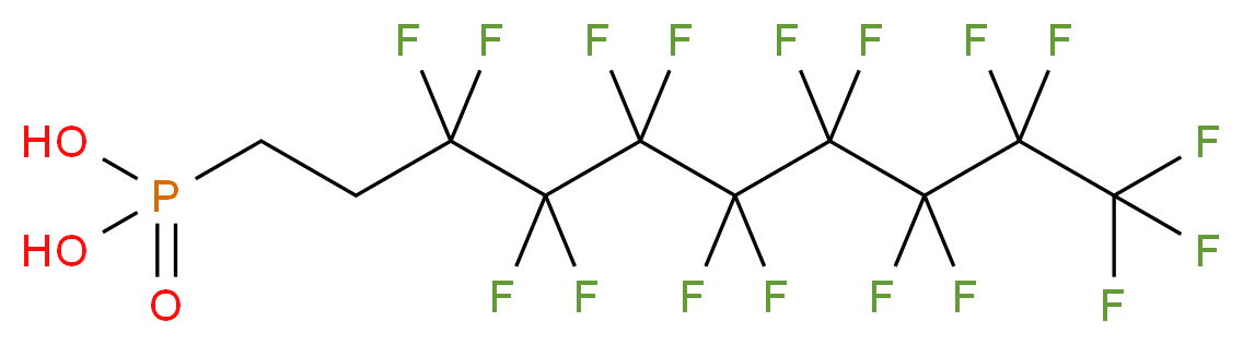 (3,3,4,4,5,5,6,6,7,7,8,8,9,9,10,10,10-heptadecafluorodecyl)phosphonic acid_分子结构_CAS_80220-63-9