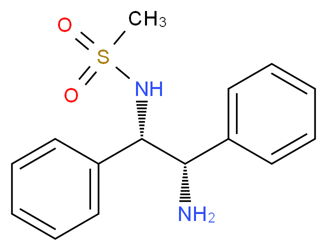 N-[(1S,2S)-2-amino-1,2-diphenylethyl]methanesulfonamide_分子结构_CAS_300345-76-0