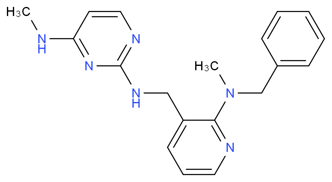 N~2~-({2-[benzyl(methyl)amino]pyridin-3-yl}methyl)-N~4~-methylpyrimidine-2,4-diamine_分子结构_CAS_)