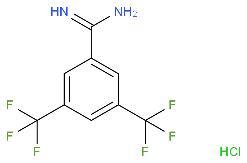 3,5-Bis(trifluoromethyl)benzamidine hydrochloride 97%_分子结构_CAS_97603-94-6)