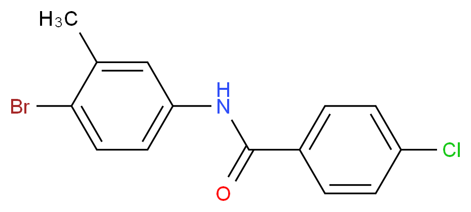 N-(4-Bromo-3-methylphenyl)-4-chlorobenzamide_分子结构_CAS_312273-09-9)