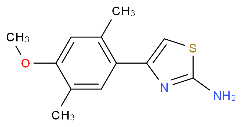 4-(4-methoxy-2,5-dimethylphenyl)-1,3-thiazol-2-amine_分子结构_CAS_879053-77-7)