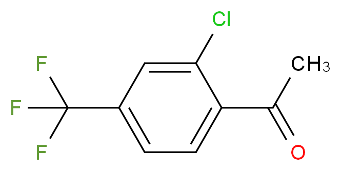 1-(2-Chloro-4-(trifluoromethyl)phenyl)ethanone_分子结构_CAS_129322-81-2)