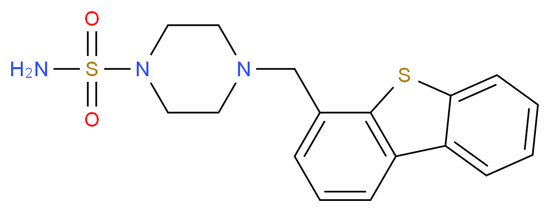 4-(dibenzo[b,d]thien-4-ylmethyl)piperazine-1-sulfonamide_分子结构_CAS_)