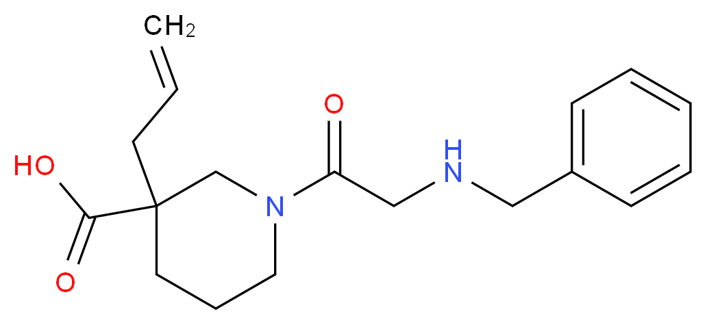 3-allyl-1-(N-benzylglycyl)-3-piperidinecarboxylic acid_分子结构_CAS_)