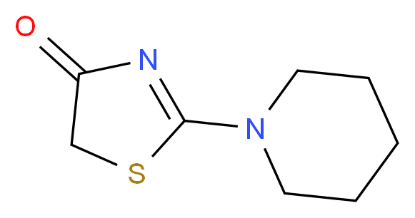 2-piperidin-1-yl-1,3-thiazol-4(5H)-one_分子结构_CAS_31101-37-8)