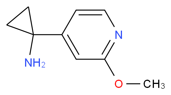 1-(2-methoxypyridin-4-yl)cyclopropan-1-amine_分子结构_CAS_1060806-99-6