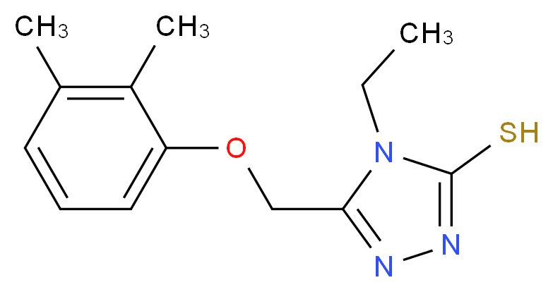 5-[(2,3-Dimethylphenoxy)methyl]-4-ethyl-4H-1,2,4-triazole-3-thiol_分子结构_CAS_669705-44-6)