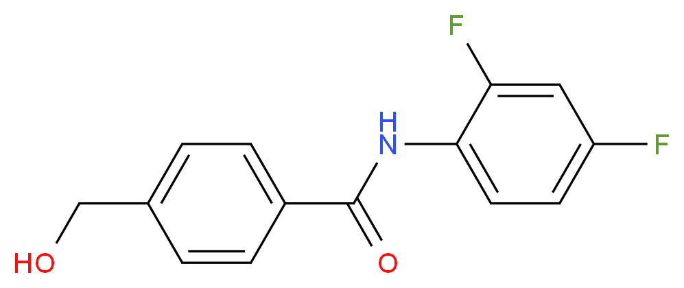 N-(2,4-difluorophenyl)-4-(hydroxymethyl)benzamide_分子结构_CAS_326901-30-8