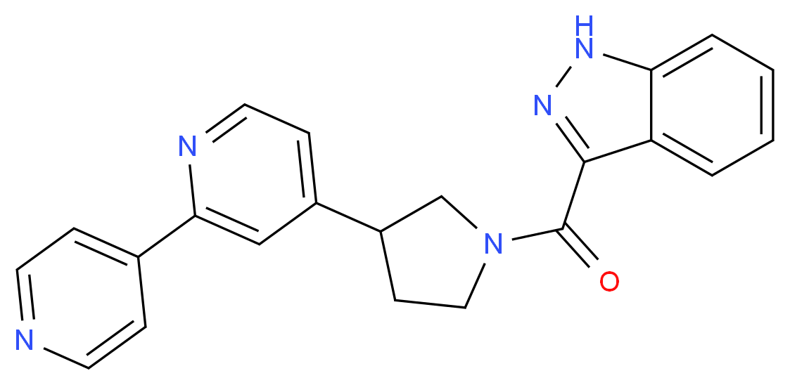 4-[1-(1H-indazol-3-ylcarbonyl)pyrrolidin-3-yl]-2,4'-bipyridine_分子结构_CAS_)