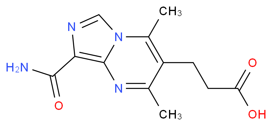 3-[8-(aminocarbonyl)-2,4-dimethylimidazo[1,5-a]pyrimidin-3-yl]propanoic acid_分子结构_CAS_)
