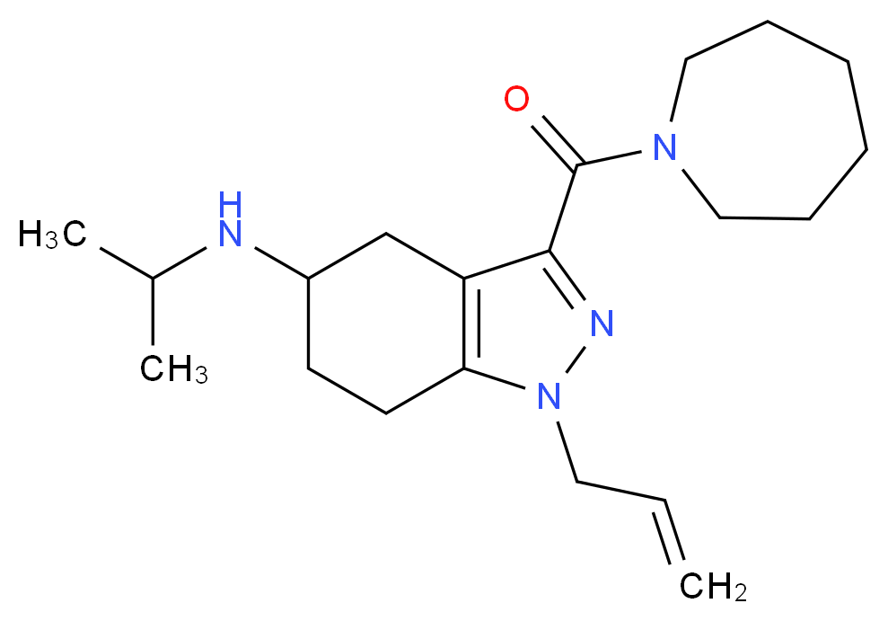 1-allyl-3-(1-azepanylcarbonyl)-N-isopropyl-4,5,6,7-tetrahydro-1H-indazol-5-amine_分子结构_CAS_)