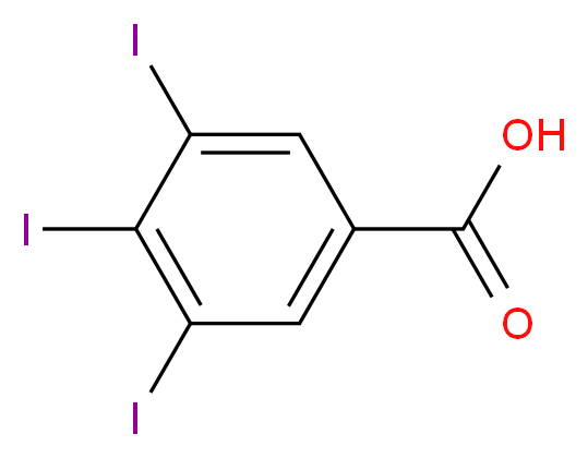 3,4,5-TRIIODOBENZOIC ACID_分子结构_CAS_2338-20-7)