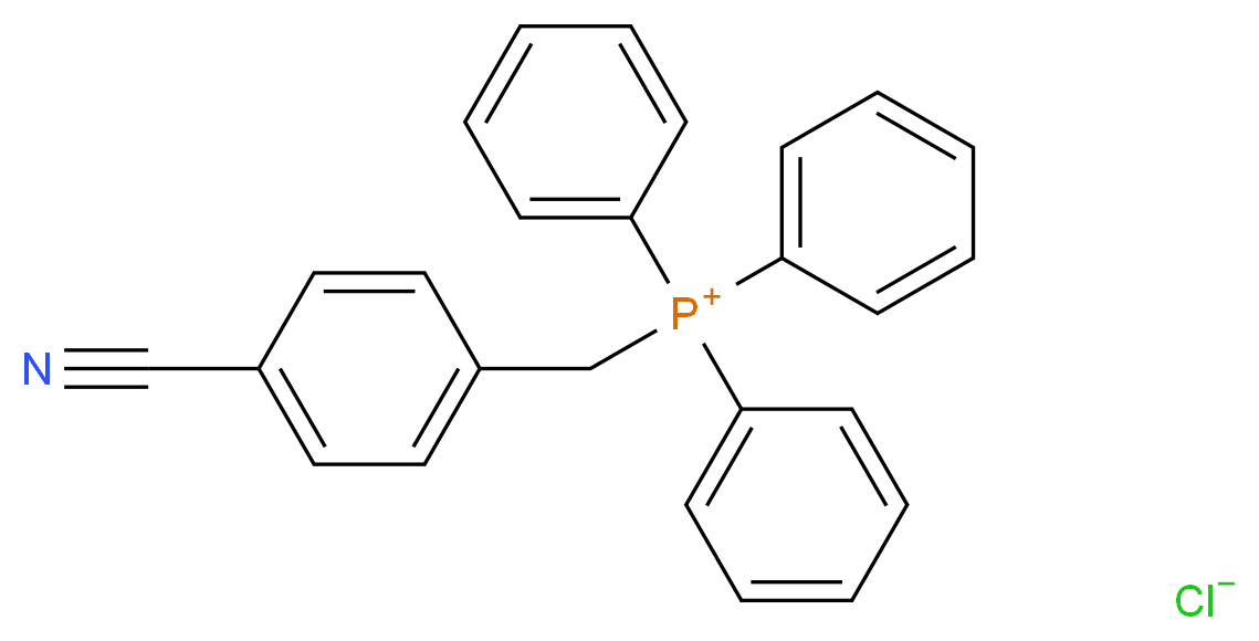 [(4-cyanophenyl)methyl]triphenylphosphanium chloride_分子结构_CAS_20430-33-5