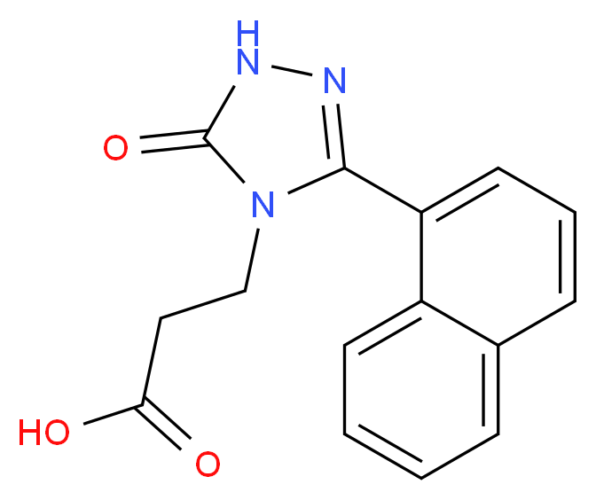 3-[3-(1-naphthyl)-5-oxo-1,5-dihydro-4H-1,2,4-triazol-4-yl]propanoic acid_分子结构_CAS_)