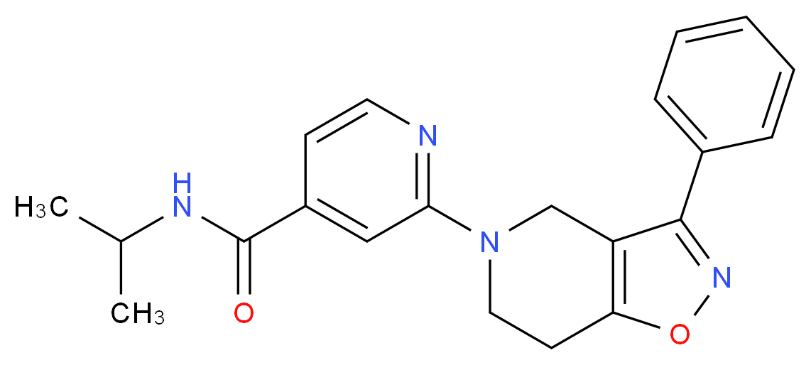 N-isopropyl-2-(3-phenyl-6,7-dihydroisoxazolo[4,5-c]pyridin-5(4H)-yl)isonicotinamide_分子结构_CAS_)