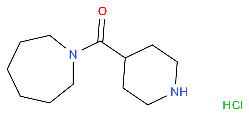 1-(piperidin-4-ylcarbonyl)azepane hydrochloride_分子结构_CAS_86542-89-4)