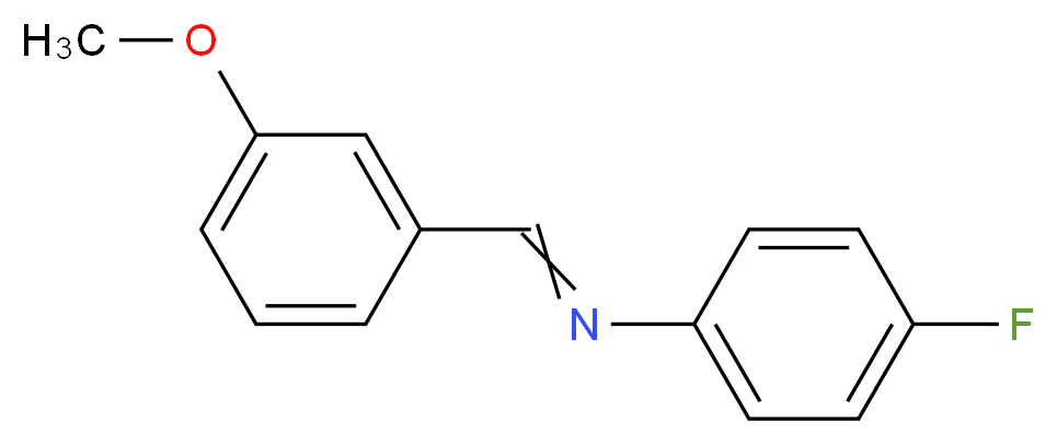 4-fluoro-N-[(3-methoxyphenyl)methylidene]aniline_分子结构_CAS_202073-14-1